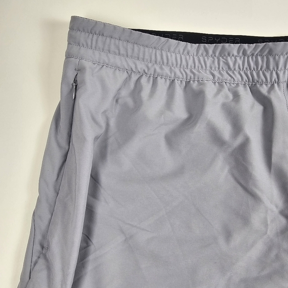 Spyder Active Men's Lightweight Zippered Pockets Short Size XXL Gray - Picture 4 of 10